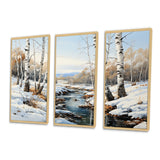 Birch Woods Winter Whispers I - Multi-Panel Canvas Prints