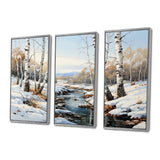 Birch Woods Winter Whispers I - Multi-Panel Canvas Prints