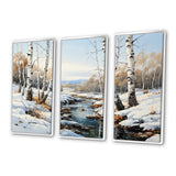 Birch Woods Winter Whispers I - Multi-Panel Canvas Prints