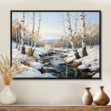 Birch Woods Winter Whispers I - Floral Canvas Wall Art