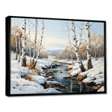 Birch Woods Winter Whispers I - Floral Canvas Wall Art