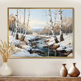 Birch Woods Winter Whispers I - Floral Canvas Wall Art