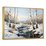 Birch Woods Winter Whispers I - Floral Canvas Wall Art