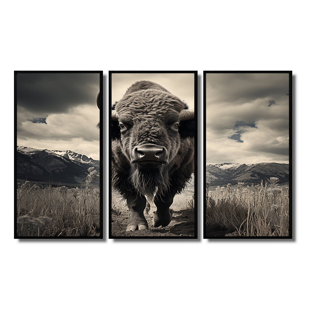 Bison Majestic Bison - Multi-Panel Canvas Prints