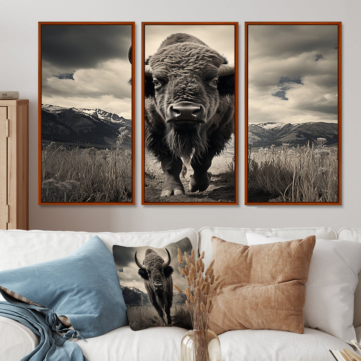 Bison Majestic Bison - Multi-Panel Canvas Prints