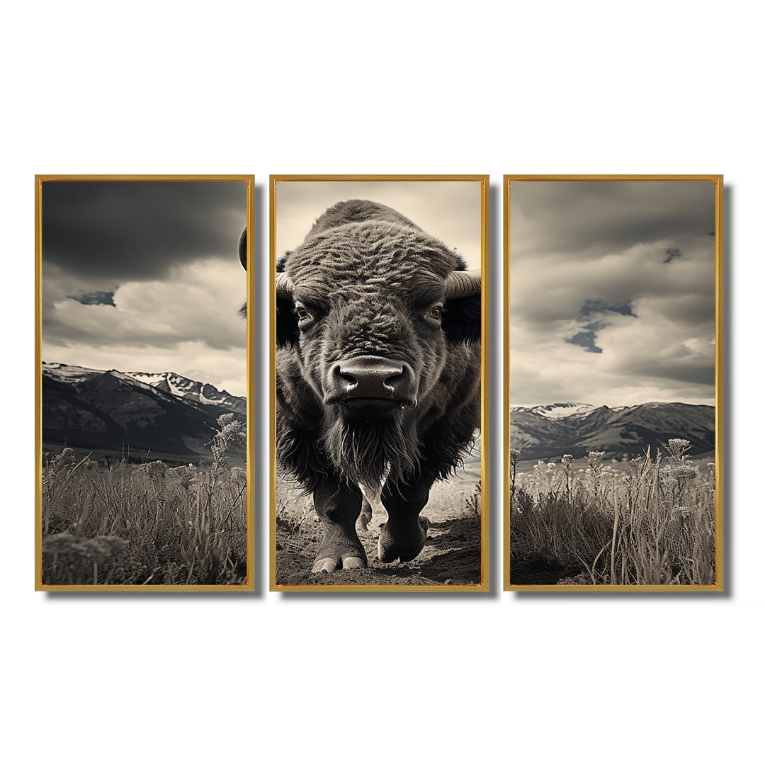 Bison Majestic Bison - Multi-Panel Canvas Prints