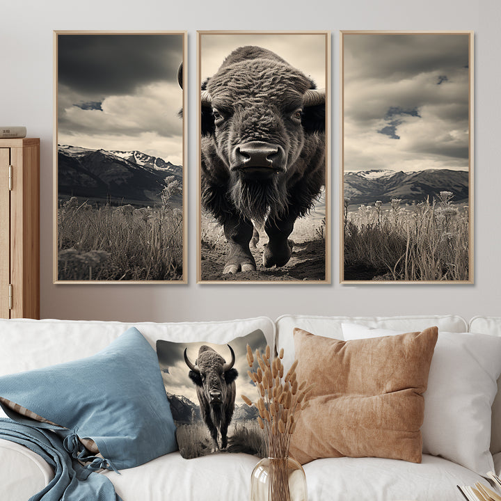 Bison Majestic Bison - Multi-Panel Canvas Prints