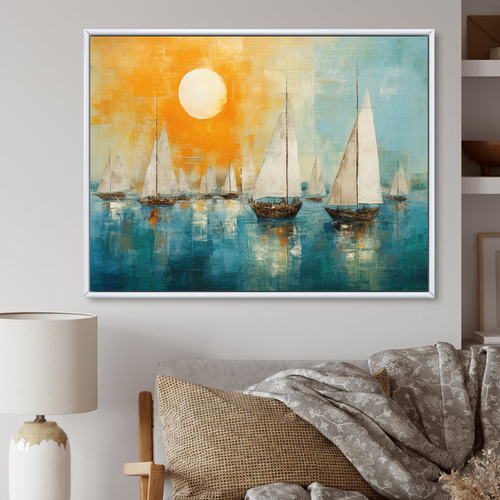 Boat Abstract Coastline I - Boat Canvas Wall Art