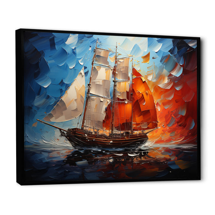 Boat Abstract Maritime Symphony I - Boat Canvas Wall Art