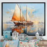 Boat Minimalism Regatta I - Boat Canvas Wall Art