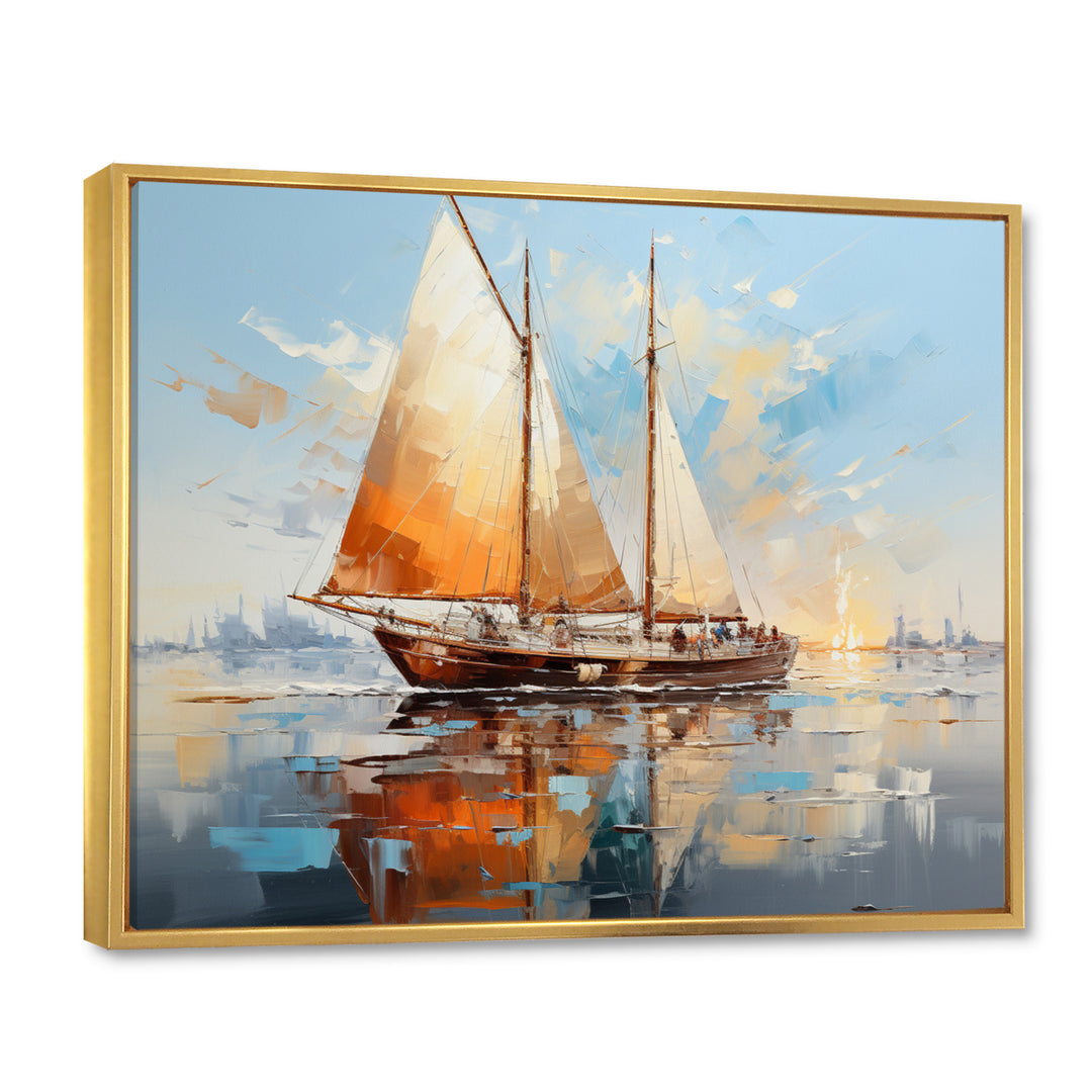 Boat Minimalism Regatta I - Boat Canvas Wall Art