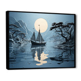 Blue Boat Collage - Boat Canvas Wall Art
