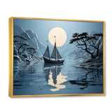 Blue Boat Collage - Boat Canvas Wall Art