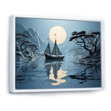 Blue Boat Collage - Boat Canvas Wall Art