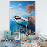 Blue Boat Serenity I - Boat Canvas Wall Art