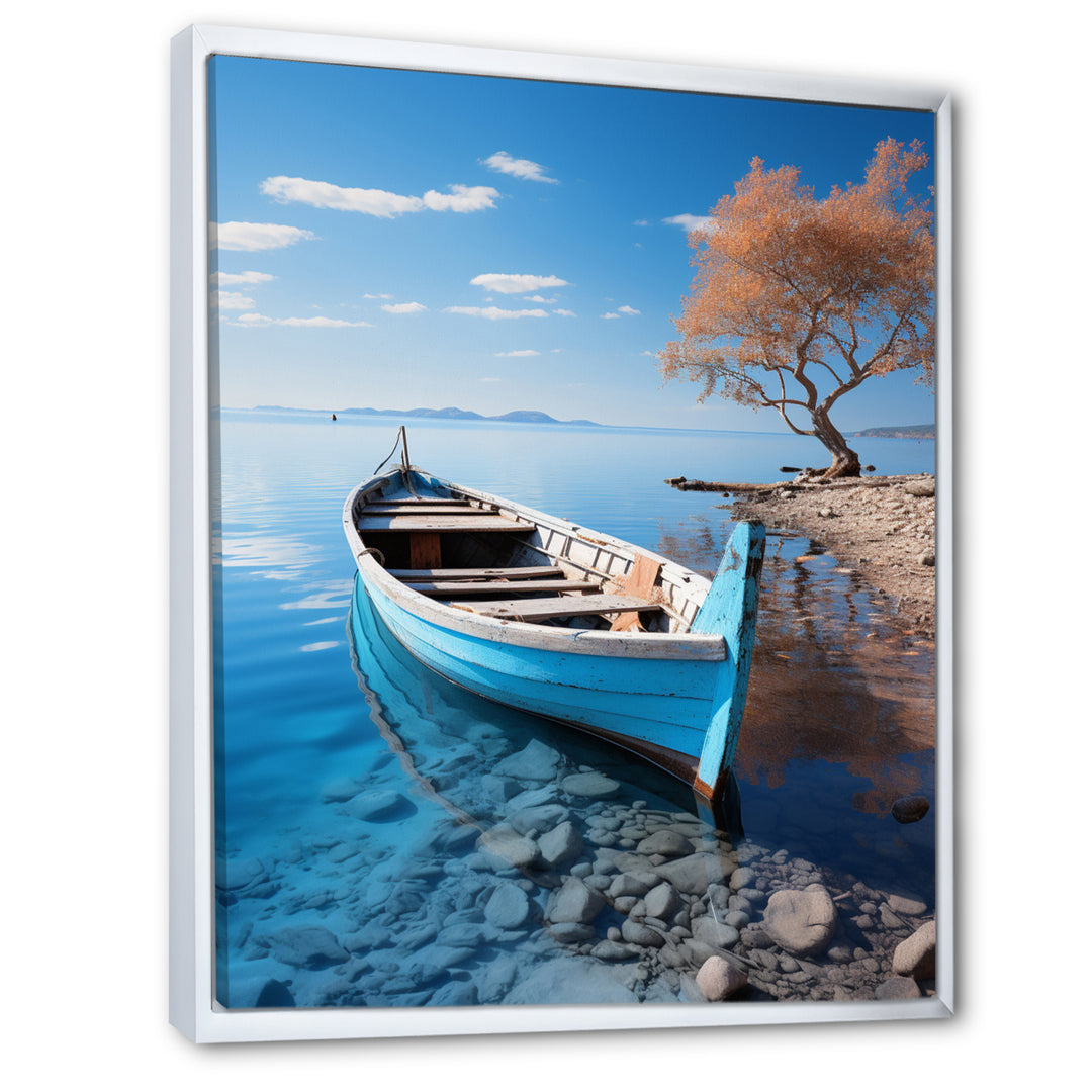 Blue Boat Serenity I - Boat Canvas Wall Art