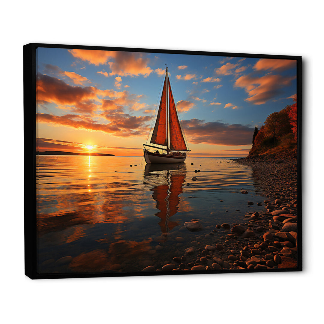 Boat Luminous Horizons I - Boat Canvas Wall Art