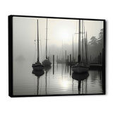 Boat Misty Harbor - Boat Canvas Wall Art