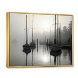 Boat Misty Harbor - Boat Canvas Wall Art
