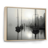 Boat Misty Harbor - Boat Canvas Wall Art