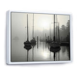 Boat Misty Harbor - Boat Canvas Wall Art