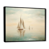 Beige Boat Minimalism I - Boat Canvas Wall Art
