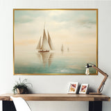 Beige Boat Minimalism I - Boat Canvas Wall Art