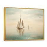 Beige Boat Minimalism I - Boat Canvas Wall Art