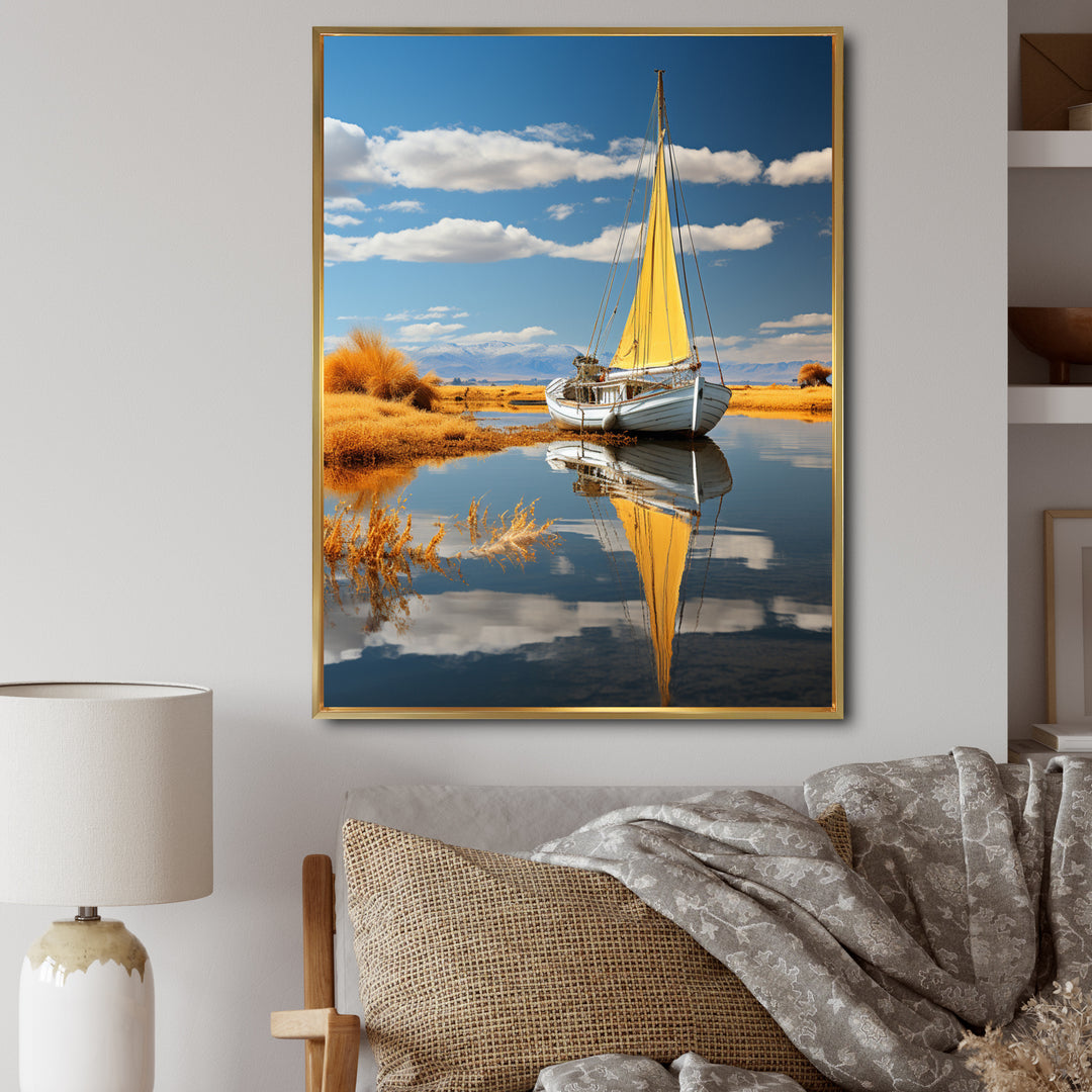 Boat Sailing On The I - Boat Canvas Wall Art