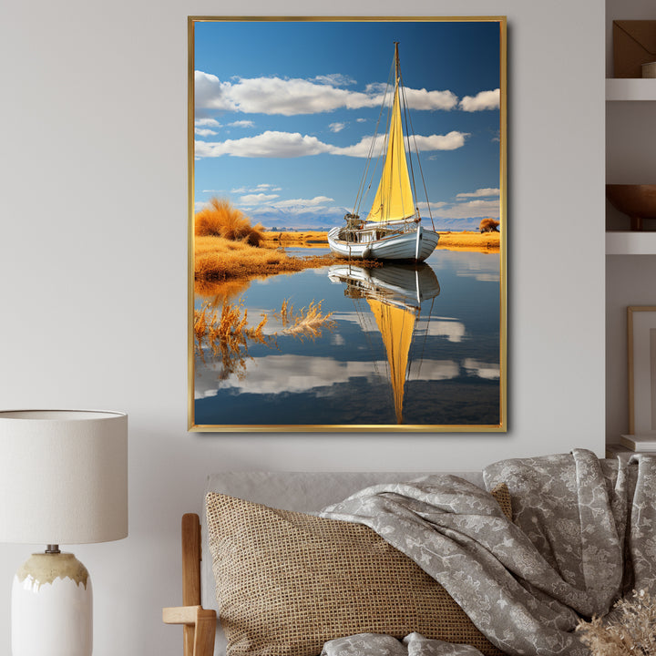Boat Sailing On The I - Boat Canvas Wall Art