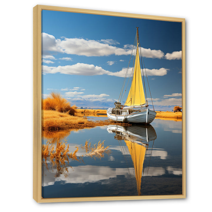 Boat Sailing On The I - Boat Canvas Wall Art