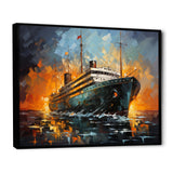 Boat Titanic Collage Interwoven I - Boat Canvas Wall Art