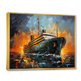 Boat Titanic Collage Interwoven I - Boat Canvas Wall Art