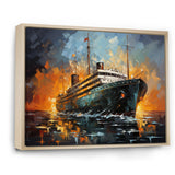 Boat Titanic Collage Interwoven I - Boat Canvas Wall Art