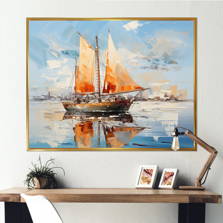 Boat Vibrant Voyages I - Boat Canvas Wall Art