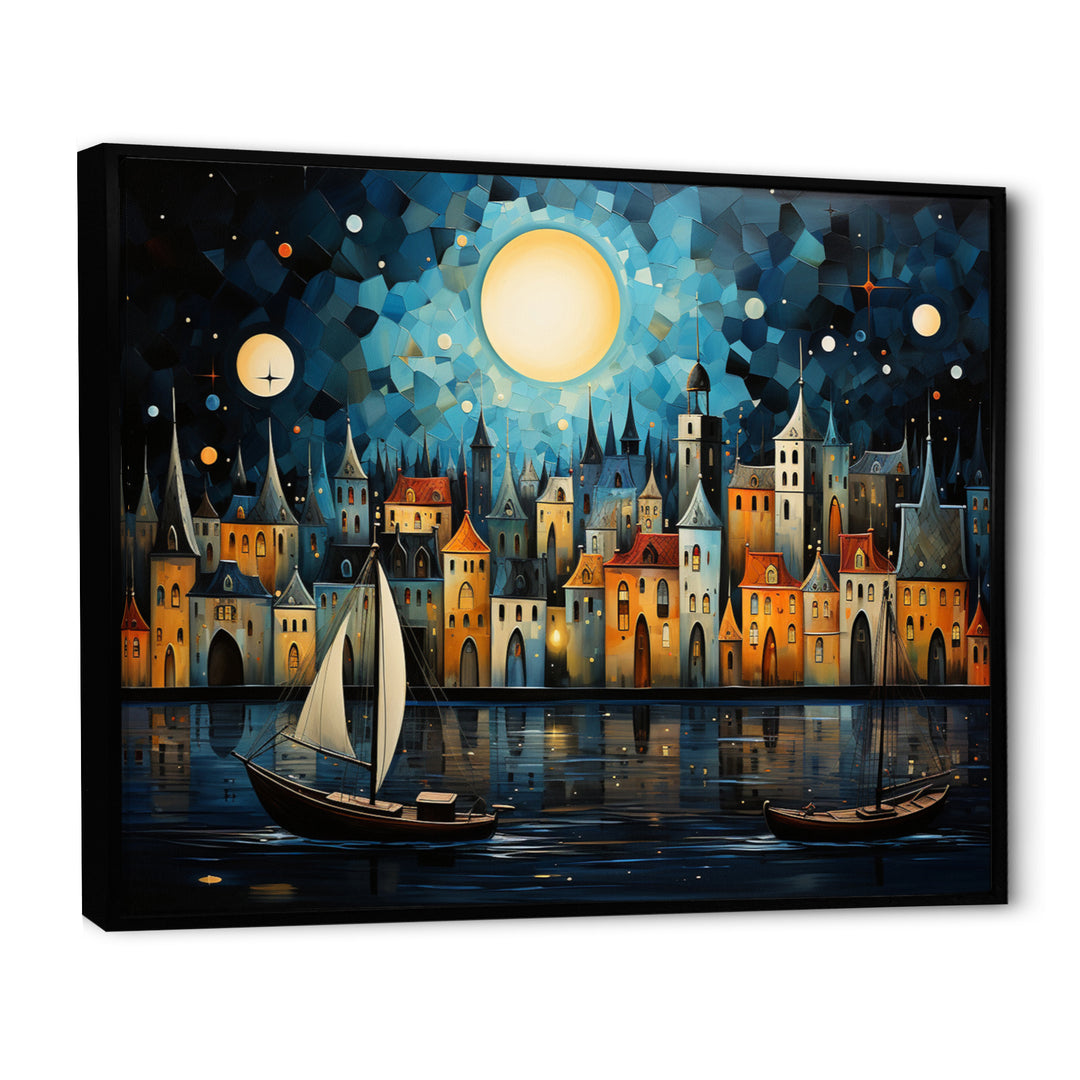 Boat Whimsical Waterways I - Boat Canvas Wall Art