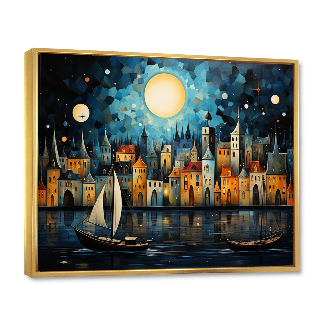 Boat Whimsical Waterways I - Boat Canvas Wall Art