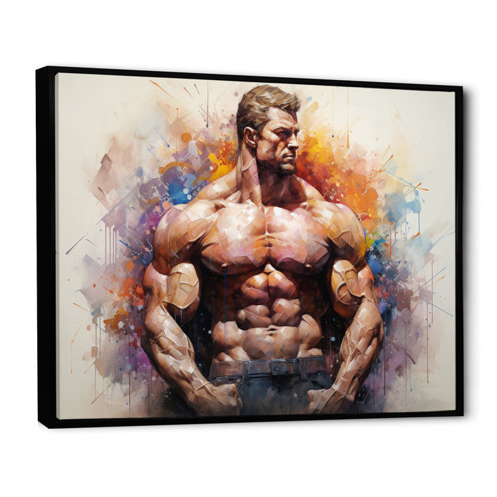 Bodybuilding Muscle Symphony I - Aerobic &amp; Bodybuilding Canvas Wall Art
