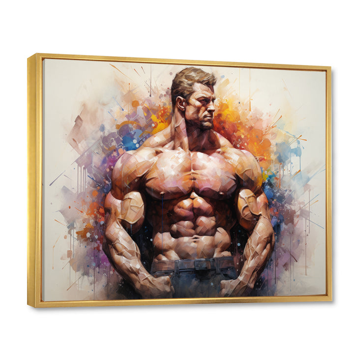 Bodybuilding Muscle Symphony I - Aerobic &amp; Bodybuilding Canvas Wall Art