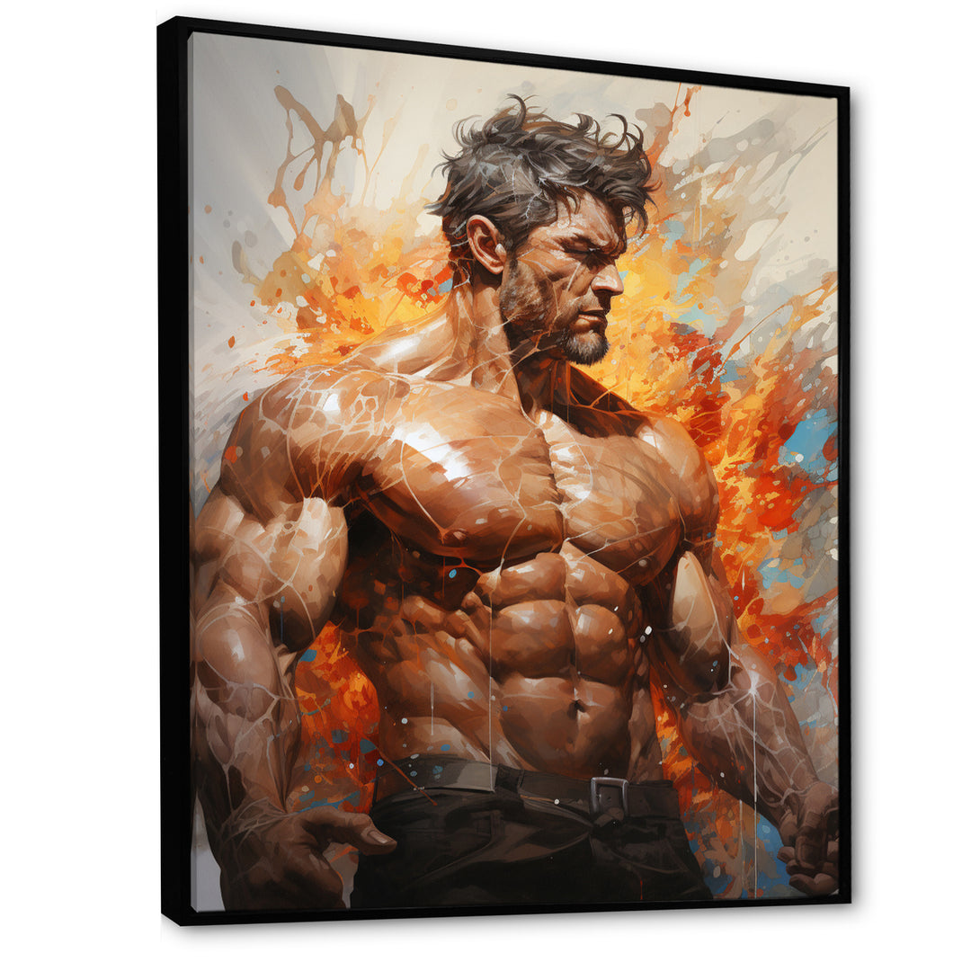 Bodybuilding The Flex - Aerobic &amp; Bodybuilding Canvas Wall Art