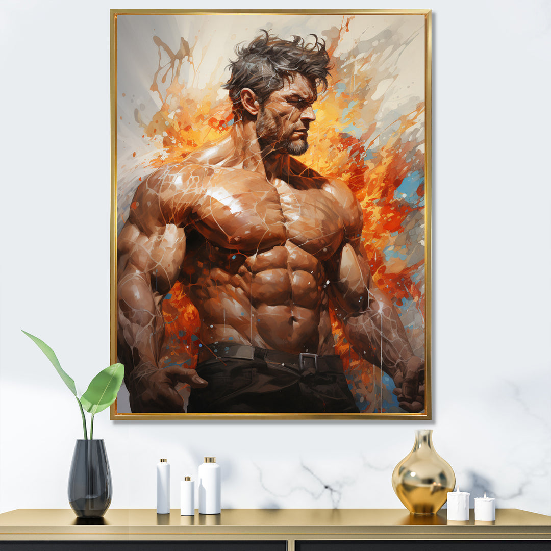 Bodybuilding The Flex - Aerobic &amp; Bodybuilding Canvas Wall Art