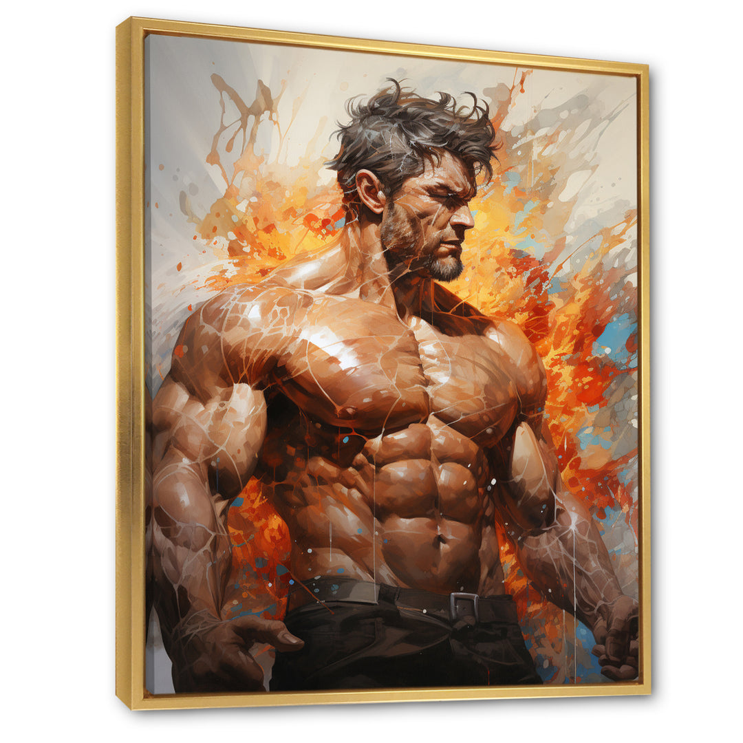 Bodybuilding The Flex - Aerobic &amp; Bodybuilding Canvas Wall Art