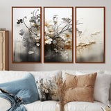 Bohemian Earthly Floral Collage I - Multi-Panels