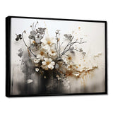 Bohemian Earthly Floral Collage I - Abstract Canvas Wall Art