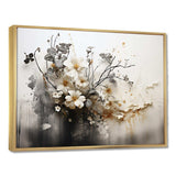 Bohemian Earthly Floral Collage I - Abstract Canvas Wall Art