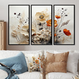 Bohemian Earthly Floral Collage II - Multi-Panels