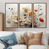 Bohemian Earthly Floral Collage II - Multi-Panels