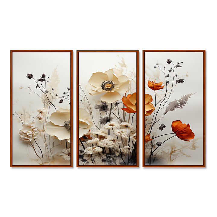 Bohemian Earthly Floral Collage II - Multi-Panels