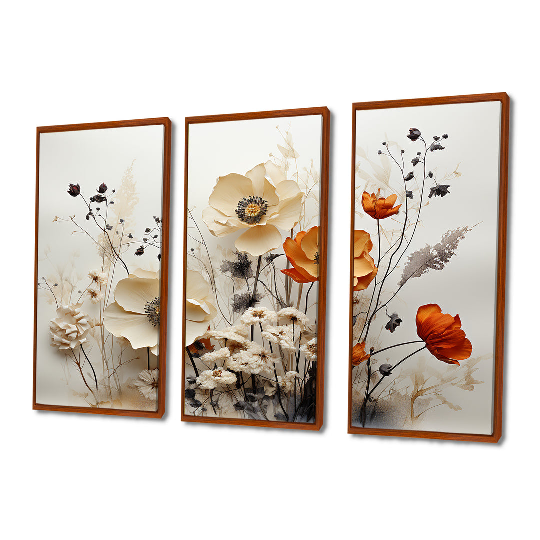 Bohemian Earthly Floral Collage II - Multi-Panels