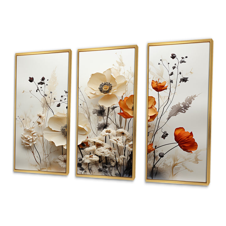 Bohemian Earthly Floral Collage II - Multi-Panels
